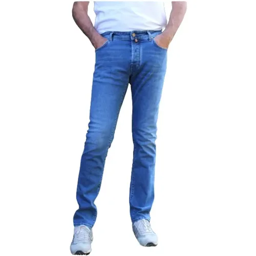 Slim Fit Baumwolljeans mit Stretch , Herren, Größe: W29 - Jacob Cohën - Modalova