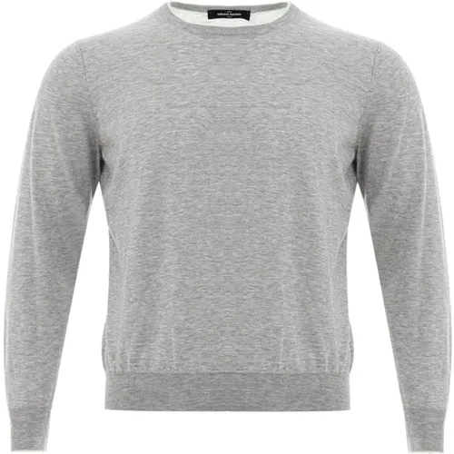 Elegant Silk Cotton Sweater , male, Sizes: L - Gran Sasso - Modalova