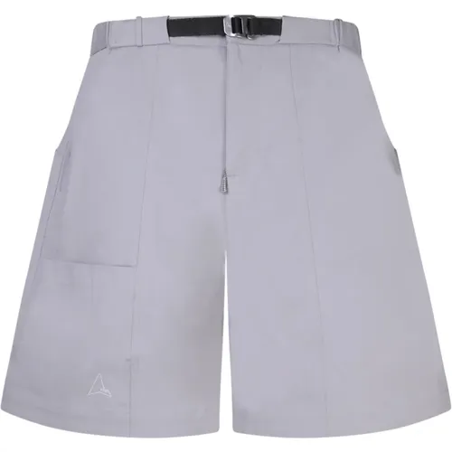 Graue Baumwoll-Bermuda-Shorts , Herren, Größe: L - ROA - Modalova