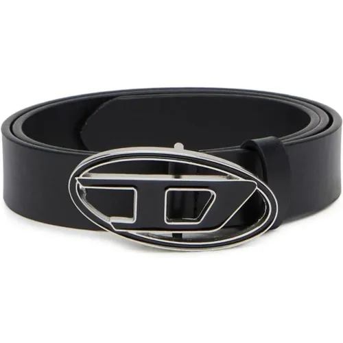 Leather Belt with Logo Detail , female, Sizes: 85 CM - Diesel - Modalova