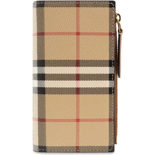 Checked wallet , female, Sizes: ONE SIZE - Burberry - Modalova