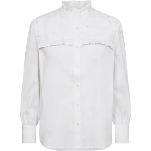 Elegante Crisp Braid Shirt Bluse Weiß , Damen, Größe: L - Co'Couture - Modalova