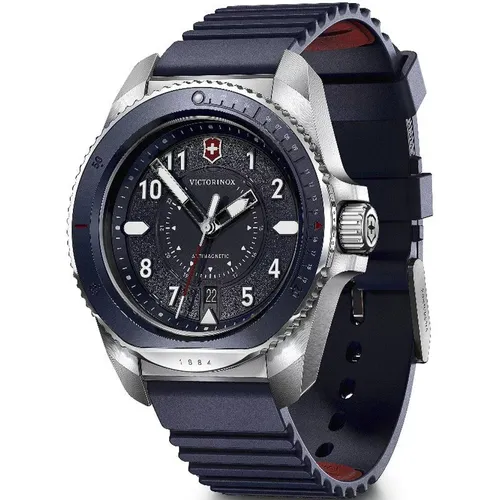 Blue Silicone Strap Quartz Watch , male, Sizes: ONE SIZE - Victorinox - Modalova