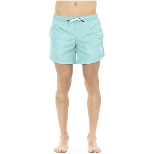 Blaue Badeshorts mit Frontdruck , Herren, Größe: XL - Bikkembergs - Modalova