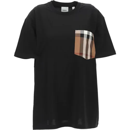 Carrick Check T-shirt , female, Sizes: M, S, L, XS - Burberry - Modalova
