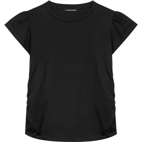 Baumwoll-T-Shirt mit Ärmeln , Damen, Größe: S - LUISA CERANO - Modalova