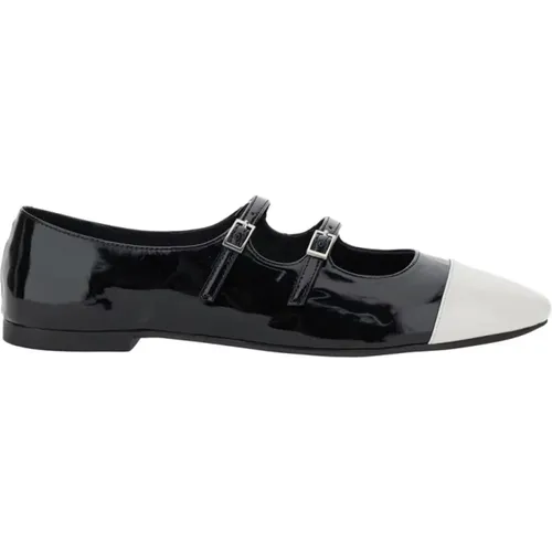 Schwarze flache Schuhe Satine Patent - Jeffrey Campbell - Modalova