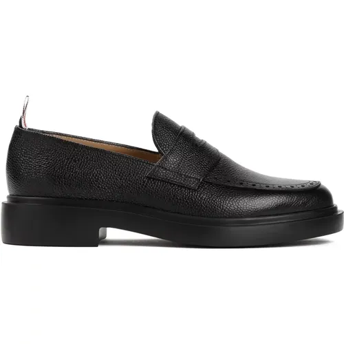 Schwarze Lederloafer , Damen, Größe: 38 EU - Thom Browne - Modalova