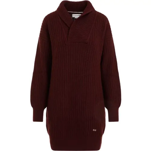 Port Shawl Neck Jumper Kleid , Damen, Größe: S - Victoria Beckham - Modalova