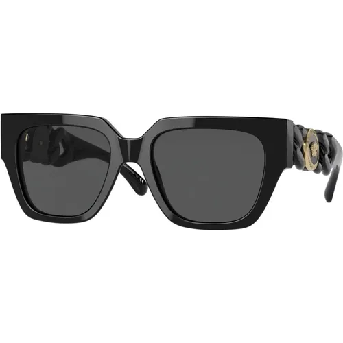 Grey Sunglasses,/Grey Sunglasses,Havana Sunglasses with Dark Bronze,Dark Havana/ Sunglasses - Versace - Modalova