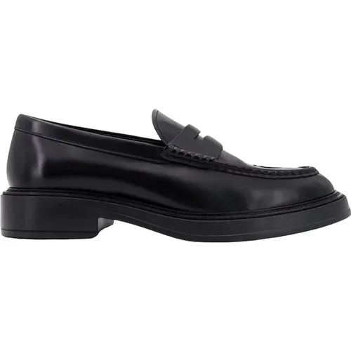 Schwarze Loafer Schuhe mit Graviertem Logo , Herren, Größe: 43 EU - TOD'S - Modalova