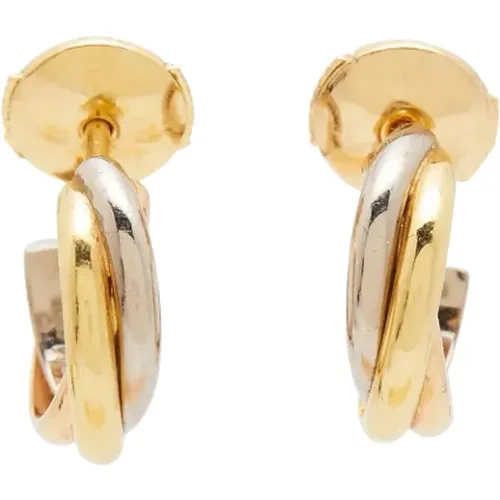 Pre-owned Metal earrings , female, Sizes: ONE SIZE - Cartier Vintage - Modalova