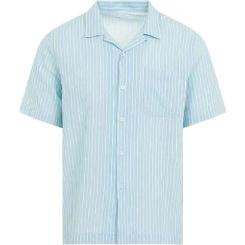 Cotton Shirt in Sky Green , male, Sizes: S - Universal Works - Modalova