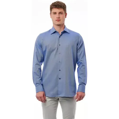 Cotton Regular Fit Shirt with Italian Collar , male, Sizes: M - Bagutta - Modalova