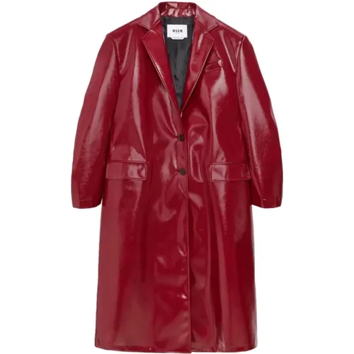 Faux Leather Coat , female, Sizes: 2XS, XS - Msgm - Modalova