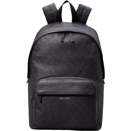 Minimalist Round Backpack in Triple , male, Sizes: ONE SIZE - Calvin Klein - Modalova