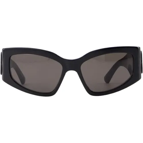 Schwarze Acetat Sonnenbrille - Bb0321s - Balenciaga - Modalova