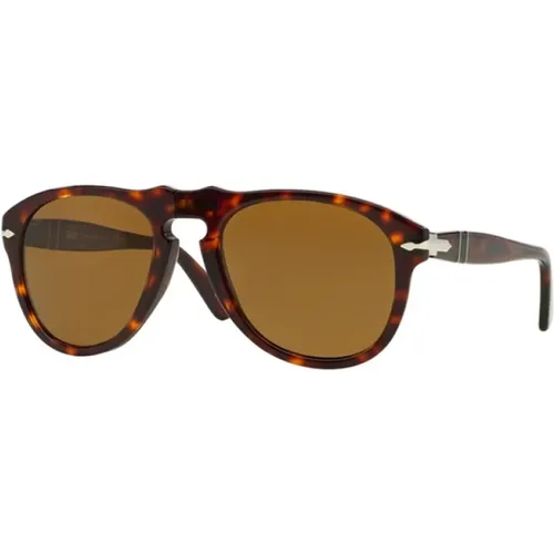 Braune Polarisierte Kunststoff-Sonnenbrille , Herren, Größe: 54 MM - Persol - Modalova