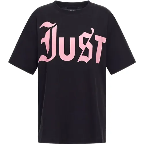 Oversize Logo T-shirt - Rosa Details - Just Cavalli - Modalova