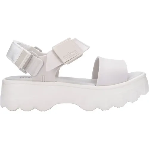 Strap Platform Sandal with Varied Texture , female, Sizes: 2 UK, 8 UK, 4 UK, 6 UK, 7 UK, 5 UK - Melissa - Modalova