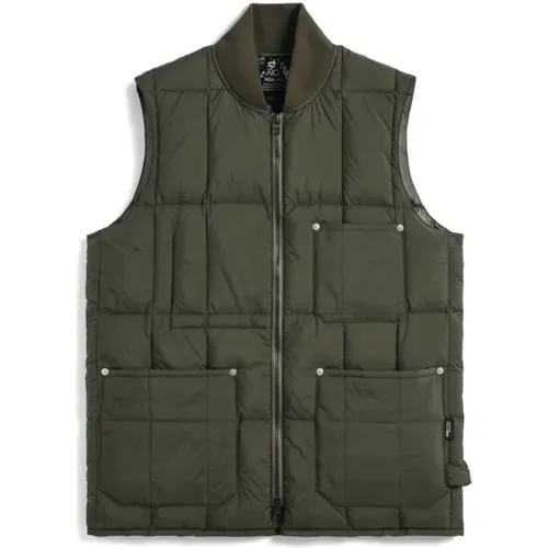 Olive Puffer Vest , male, Sizes: L, XL - Taion - Modalova