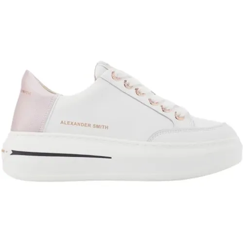 Weiße Rose Sneakers Lancaster Stil , Damen, Größe: 39 EU - Alexander Smith - Modalova