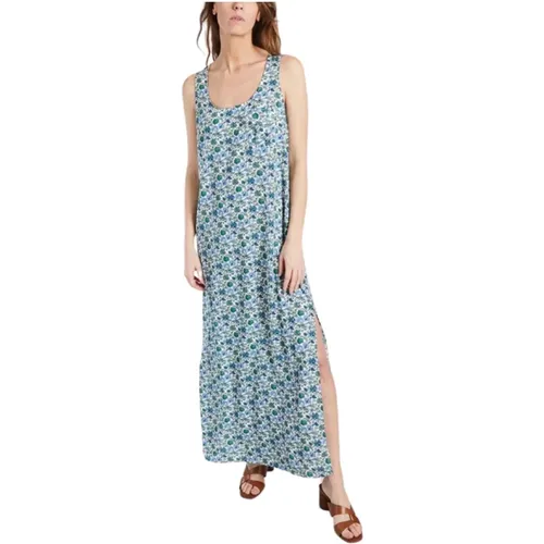 Blue Floral Maxi Dress , female, Sizes: S - Essentiel Antwerp - Modalova