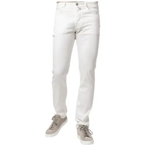 Weiße Slim-Fit Bard Jeans , Herren, Größe: W34 - Jacob Cohën - Modalova