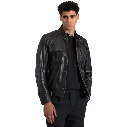 Klassische Lederjacke Belstaff - Belstaff - Modalova