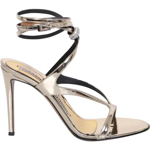 Gold Smila sandals by . These shoes are full of glamour and modernity, boasting a sculptural silhouette and an innovative design , female, Sizes: 6 UK - Alexandre Vauthier - Modalova