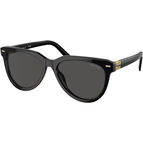Frame Dark Grey Lens Sunglasses , unisex, Sizes: 56 MM - Miu Miu - Modalova