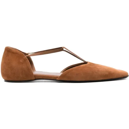 T-Strap Flat Sandal , female, Sizes: 4 UK, 3 UK - TotêMe - Modalova