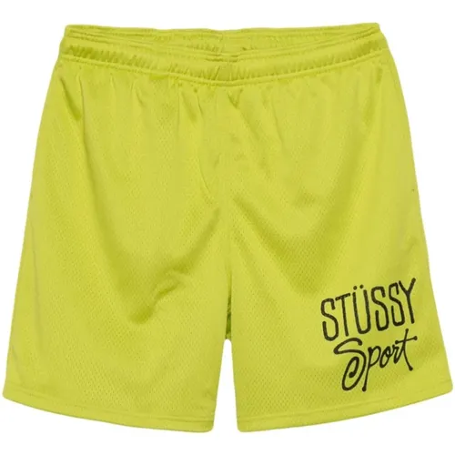 Mesh Shorts Avocado Green , male, Sizes: XL, M - Stüssy - Modalova
