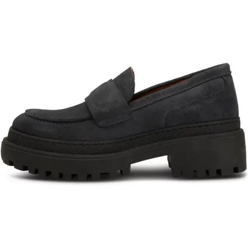 Chunky Loafer aus dunkelblauem Wildleder , Damen, Größe: 36 EU - Shoe the Bear - Modalova