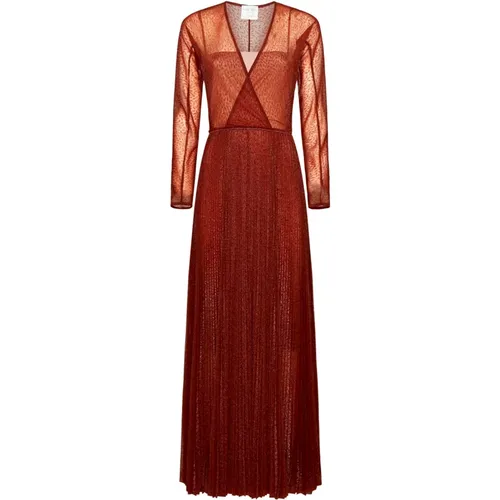 Glitter Jacquard Long Dress , female, Sizes: S, M - Forte Forte - Modalova