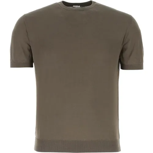 T-Shirts,Brauner kurzärmliger Strickpullover - Malo - Modalova