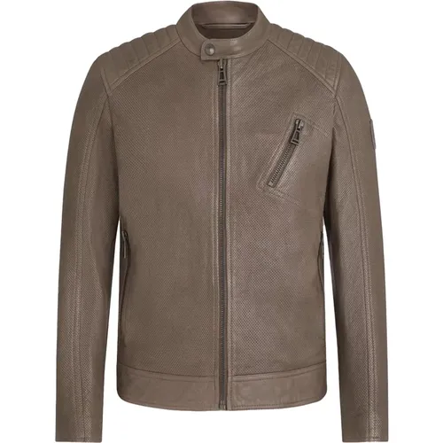 Luxury V-Racer Leather Jacket , male, Sizes: 2XL, M, 4XL, XL, 3XL - Belstaff - Modalova
