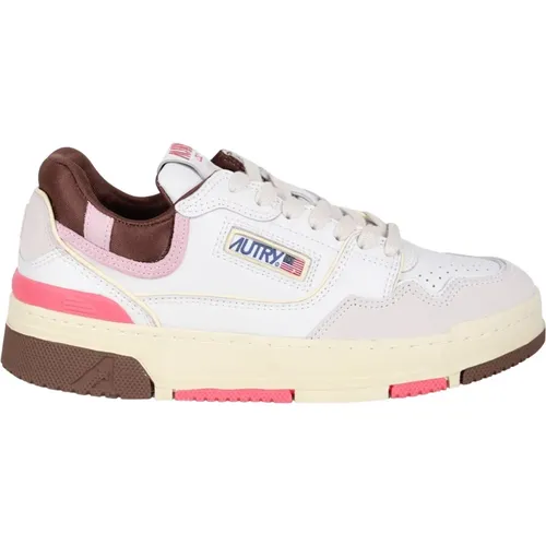 Panelled Leather Sneakers with Logo Detail , female, Sizes: 6 UK, 5 UK, 7 UK, 2 UK, 4 UK, 3 UK - Autry - Modalova