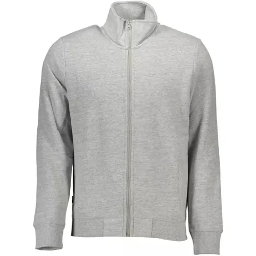 Grauer Sweatshirt mit Reißverschluss und Stickerei - Superdry - Modalova