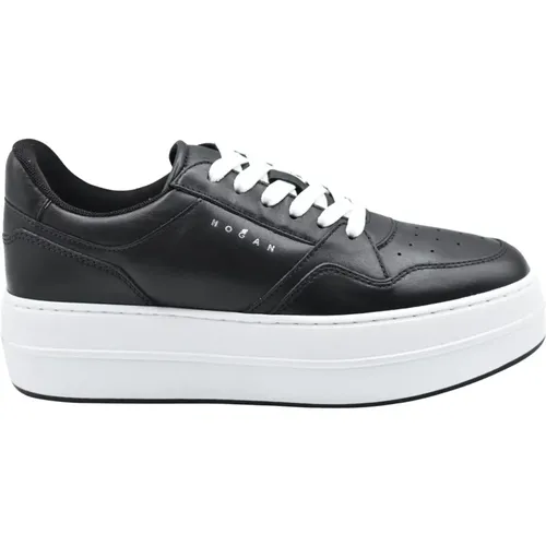 Klassische schwarze Schnürschuhe , Damen, Größe: 37 EU - Hogan - Modalova