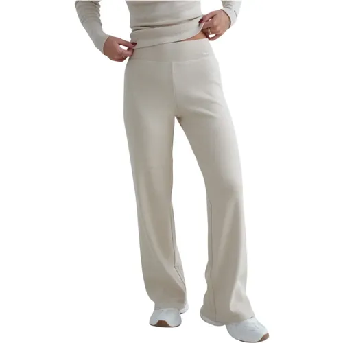 Café Au Lait Ribbed Wool Petite Wide Pants , Damen, Größe: XS - Aim'n - Modalova