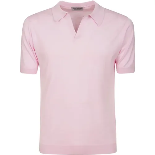 Cotton Polo Shirt V-Neck , male, Sizes: 2XL, XL, S, M - John Smedley - Modalova