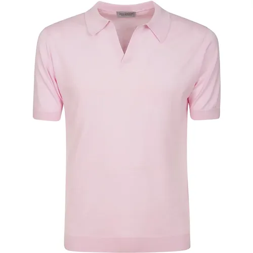 Cotton Polo Shirt V-Neck , male, Sizes: L, 2XL, XL, S, M - John Smedley - Modalova