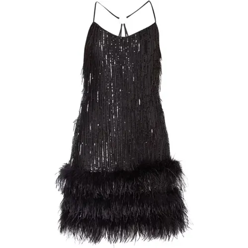 Sequin Feather Camisole Top , female, Sizes: S, XS - Liu Jo - Modalova