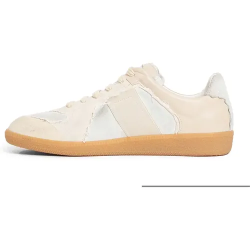 Ivory Inside-Out Leather Sneakers , female, Sizes: 6 UK, 4 UK, 3 UK, 7 UK - Maison Margiela - Modalova