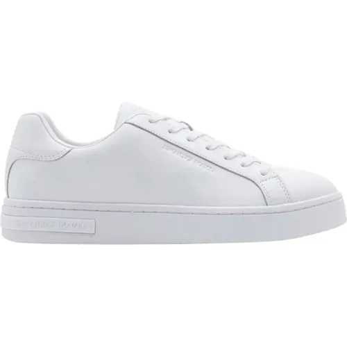 Weiße Sneakers Basic Stil , Herren, Größe: 42 EU - Emporio Armani - Modalova