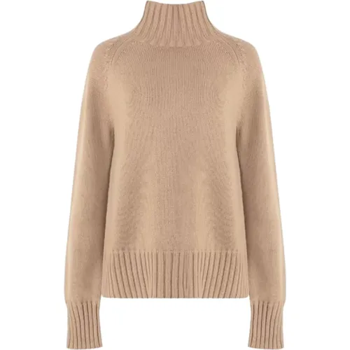 Kamel Rollkragen Woll-Kaschmir Pullover , Damen, Größe: S - Max Mara - Modalova