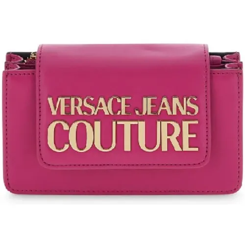 Fuchsia Mini Umhängetasche für Damen , Damen, Größe: ONE Size - Versace Jeans Couture - Modalova