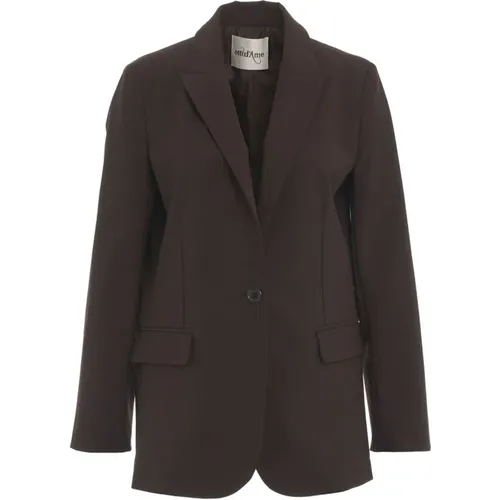 Brauner Blazer Aw24 Damenbekleidung - Ottod'Ame - Modalova