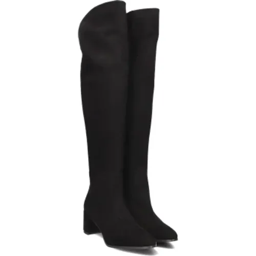 Elegante Schwarze Wildlederstiefel , Damen, Größe: 39 EU - Notre-v - Modalova